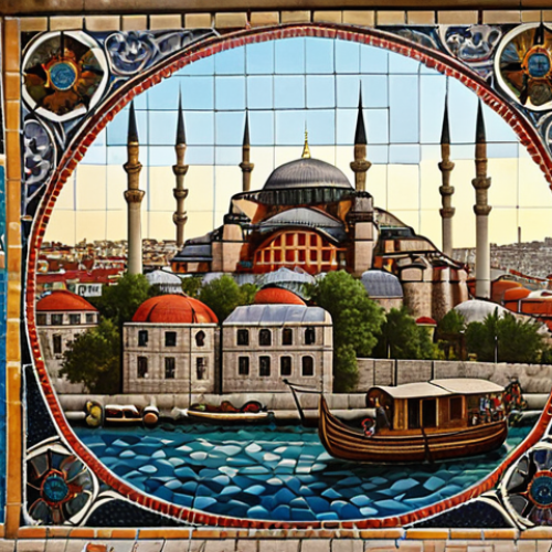 Home 15 ** A mosaic in Istanbul's historic peninsula reflecting the city's Byzantine era.
**
